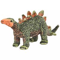 VIDAXL Stehendes Plüschspielzeug Stegosaurus Grün Und Orange Xxl