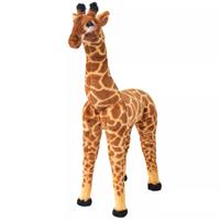 VIDAXL Stehendes Plüschspielzeug Giraffe Braun Und Gelb Xxl