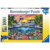 Ravensburger Verlag Ravensburger 10950 - Tropisches Paradies, Puzzle, Kinderpuzzle, 100 Teile XXL