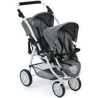 CHIC2000 Puppen-Zwillingsbuggy "Vario Jeans Grey"