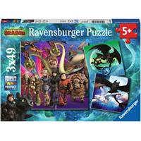 Ravensburger puzzel 3x49 stukjes Dragons 3