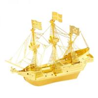 Fascinations Metal Earth MMS049G - 502467, Golden Hind Goldenes Modell, Konstruktionsspielzeug, 1 Metallplatine, ab 14 Jahren