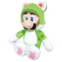 knuffel Super Mario Bros: Luigi Kat 25 cm groen