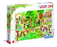 Clementoni supercolor dierentuin legpuzzel