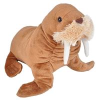 Wild Republic Pluche bruine walrus knuffel 25 cm speelgoed Bruin