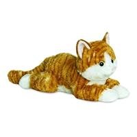 Aurora Pluche rode kat/kater/poes knuffel 30 cm speelgoed Rood