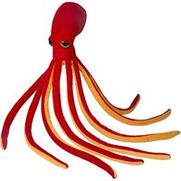 Nature Plush Planet Grote pluche rode octopus/inktvis knuffel 100 cm speelgoed Rood