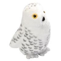 Wild Republic Pluche witte sneeuwuil met geluid knuffel vogel 13 cm speelgoed Wit