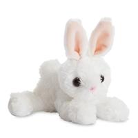 Aurora Pluche witte konijn/haas knuffel 20 cm speelgoed Wit