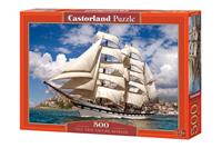 castorland Tall Ship Leaving Harbour - Puzzle - 500 Teile