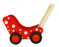 Van Dijk Toys Puppenwagen rot mit weisse punkt