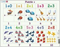 Larsen Rahmenpuzzle - Mathematik: Addieren 20 Teile Puzzle Larsen-AR4