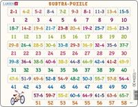 Larsen Rahmenpuzzle - Mathematik: Subtrahieren 58 Teile Puzzle Larsen-AR7