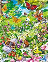 Larsen Rahmen-Puzzle, 42 Teile, 36x28 cm, Schmetterlinge
