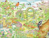 Larsen Rahmenpuzzle - Garten Vögel und Blumen 60 Teile Puzzle Larsen-FH37
