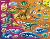 Larsen Rahmenpuzzle - Dinosaurier (Holländisch) 85 Teile Puzzle Larsen-HL1-NL