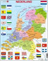 Larsen legpuzzel Maxi kaart: Nederland 48 stukjes