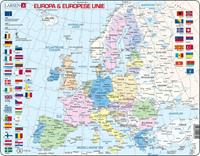 Larsen Rahmenpuzzle - Europa & Europese Unie (Holländisch) 70 Teile Puzzle Larsen-K63-NL