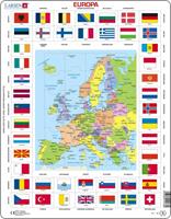 Larsen Rahmenpuzzle - Europa (Holländisch) 70 Teile Puzzle Larsen-KL1-NL