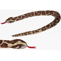 Pluche gevlekte Birmese python/slangen knuffel 150 cm speelgoed Bruin