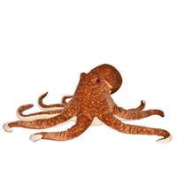 Wild Republic Grote pluche bruine octopus/inktvis knuffel 76 cm speelgoed Bruin