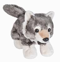Wild Republic Hug'Ems knuffel: wolf 18 cm grijs