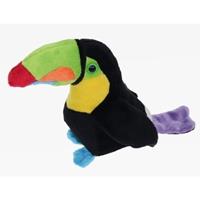 Pluche gekleurde toekan vogel knuffel 15 cm speelgoed Multi