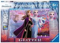 Ravensburger Verlag Ravensburger 12868 - Disney Frozen II, Starke Schwestern, Die Eiskönigin, Puzzle, Glitter 100 XXL-Teile