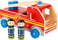 Small Foot brandweerwagen XL hout jongens 30 cm rood 3 delig