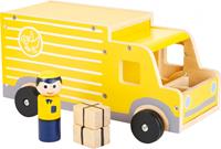 Small Foot vrachtwagen XL hout jongens 30 cm geel 4 delig