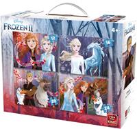 King legpuzzels Disney Frozen II 4-in-1 junior 12-24 stukjes