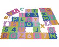 Playshoes EVA Puzzlematte 36-teilig, mehrfarbig