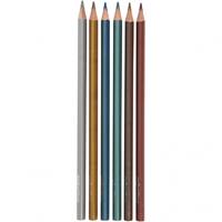 creativcompany Creativ Company Triangular colored pencils - Metallic 6pcs.