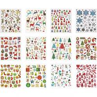 Creotime Stickerboek kerstmis 12 vellen 15,5 x 15 cm 584 stuks