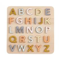 Kid's Concept houten vormenpuzzel alfabet 26 delig
