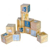 Rubo Toys houten blokken Woezel En Pip 4,5 cm 12 delig