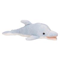 Pluche lichtgrijze dolfijn knuffel 26 cm speelgoed Grijs