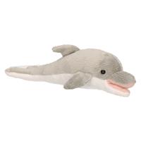 Pluche grijze dolfijn knuffel 26 cm speelgoed Grijs
