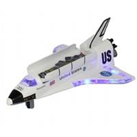 Speelgoed space shuttle met licht en geluid 19 cm Wit