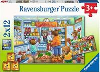 Ravensburger We Gaan Boodschappen Doen Puzzel (2 x 12 stukjes)