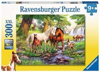Ravensburger Wilde Paarden bij de Rivier Puzzel (300 XXL stukjes)
