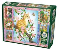 cobblehill Blossoms and Kittens Quilt (1000)