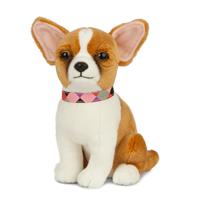 Living Nature Pluche Chihuahua honden knuffel 20 cm speelgoed Bruin