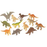 Plastic speelgoed dinosaurus dieren speelset 12-delig Multi