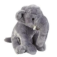 Pluche grijze olifant knuffel 30 cm speelgoed Grijs
