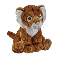 Pluche bruine tijger knuffel 30 cm speelgoed Bruin