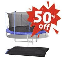 VidaXL Veiligheidsnet voor 3,66 m ronde trampoline PE zwart