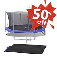 VidaXL Veiligheidsnet voor 3,96 m ronde trampoline PE zwart
