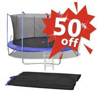 VidaXL Veiligheidsnet voor 3,05 m ronde trampoline PE zwart