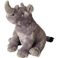 Pluche grijze neushoorn knuffel 30 cm speelgoed Grijs